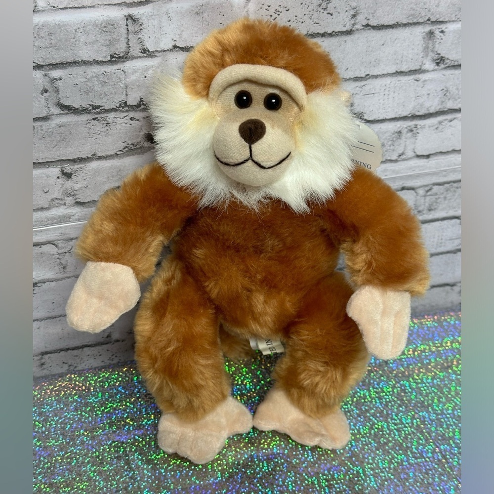CALPLUSH MONKEY Stuffed Animal Plush Brown Tan 11 IN Tags